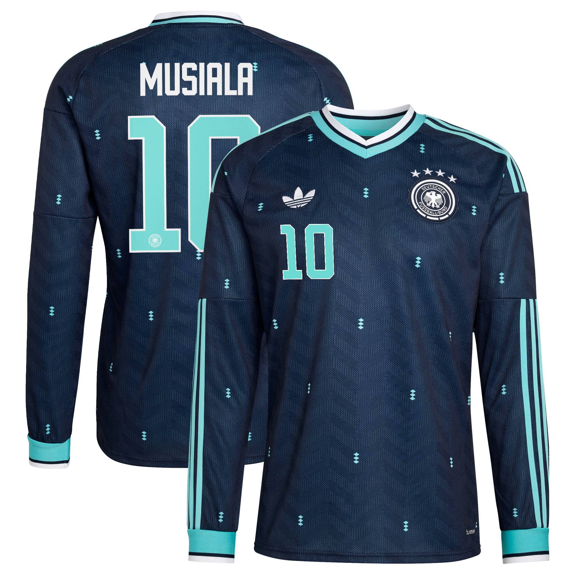 Jamal Musiala Germany National Team 2026 Away Replica Long Sleeve Jersey - Navy