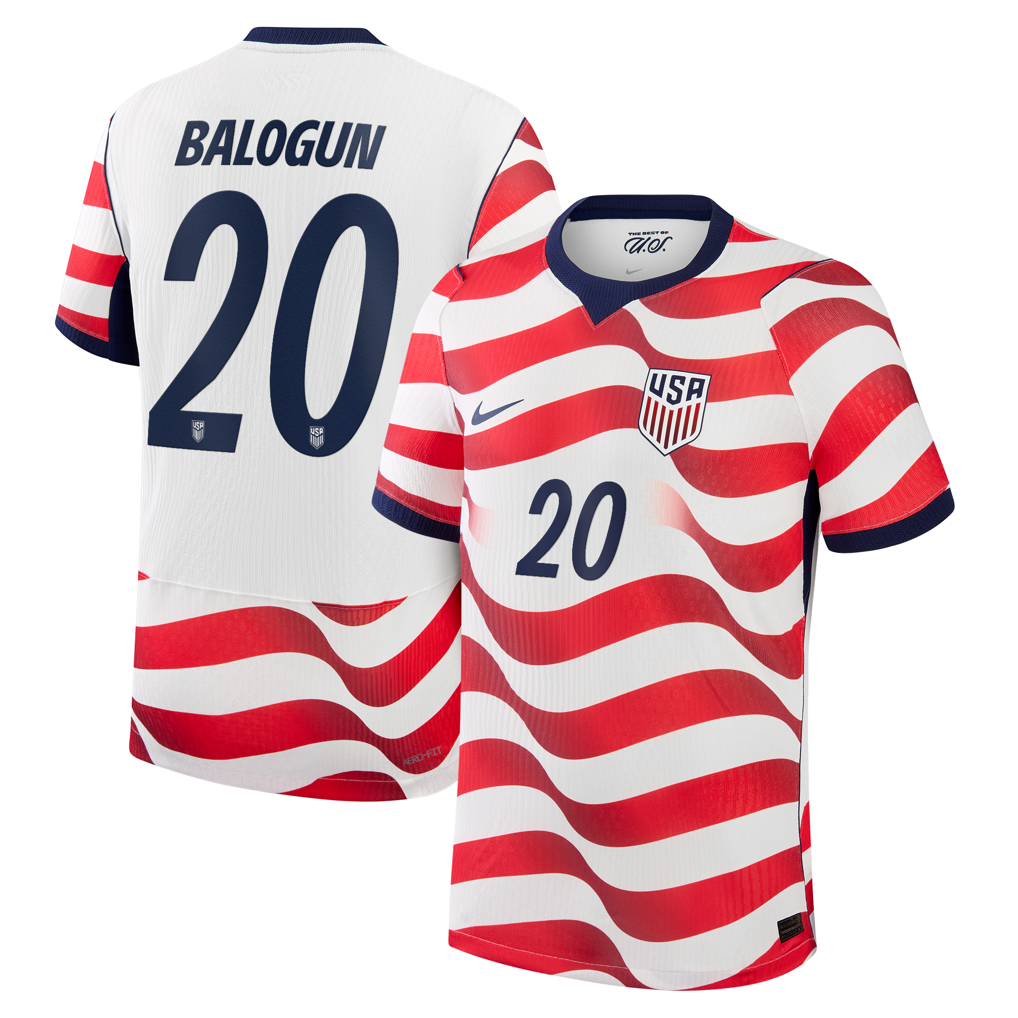 Folarin Balogun USMNT 2026 Home Match Jersey - White